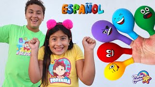 Maria Clara y JP enseñan a aprender los colores con Globos Mágicos [upl. by Eirolam160]