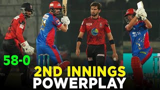 PSL 9  2nd Innings Powerplay  Karachi Kings vs Lahore Qalandars  Match 26  M2A1A [upl. by Orville]