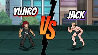 Yujiro Vs Jack baki fights  mugen [upl. by Hannahs15]