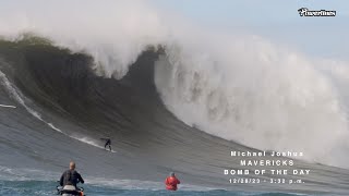 Mavericks Bomb Of The Day 💣 Michael Joshua ⚡️122823 surf mavericks powerlinesproductions [upl. by Henriques]