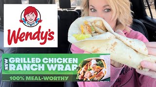 Wendy’s New Grilled Chicken Ranch Wrap Review [upl. by Tselec]