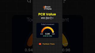 What is PCR value in option trading  Put Call Ratio shortvideo [upl. by Halihs]