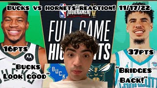 MILES BRIDGES BACK Milwaukee Bucks vs Charlotte Hornets Highlights  2023 Tournament REACTION [upl. by Randy]