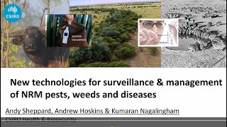 Andy Sheppard  Biosecurity Hub Webinar2  Working Smarter using technology in biosecurity [upl. by Aihsenyt]