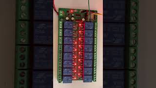 ESP8266 12F WIFI LCTech 16 Channel relay board flash Arduino 74HC595 ESPHome [upl. by Melantha]