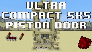 Smallest 5x5 Piston door tutorial 950 blocks Works in 147 [upl. by Faustena]