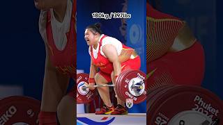 Li Wenwen 🇨🇳 180kg  397lbs CnJ Slow Motion  RealTime weightlifting [upl. by Trakas]