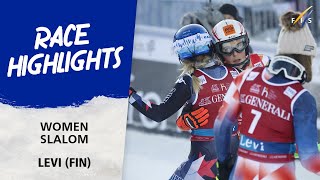 Highlights Women Slalom 2 Levi 2023  Audi FIS Alpine World Cup 2324 [upl. by Dirfliw]