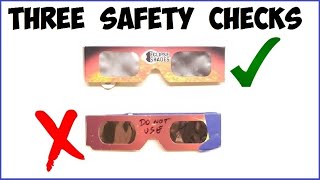 Counterfeit Solar Eclipse Glasses  Three Ways To Spot A Potential Problem [upl. by Nylirahs10]