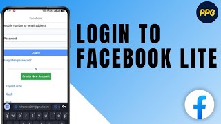 How To Login To Facebook Lite [upl. by Rye288]