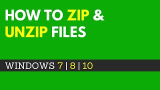 How to Zip and Unzip Files on Windows PC [upl. by Peppie521]