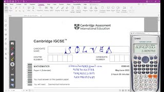 058043MJ23  CAMBRIDGE IGCSE EXTENDED MATHEMATICS MAYJUNE 2023 Paper 43 [upl. by Suoivatnom]