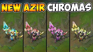 Trying EVERY Azir Chroma from the New Worlds Skin AZIR THE MOVIE  League of Legends [upl. by Zeb]