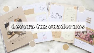 DECORA TUS CUADERNOS  minimalista  aesthetic  4 ideas  sofiapricot [upl. by Hesler]