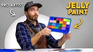 PRO ARTIST vs JELLY GOUACHE PAINT a total Disaster [upl. by Neelrahs]