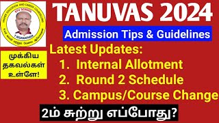 TANUVAS 2024  Round 2 Counseling Latest Updates ktvschool tanuvas [upl. by Initirb]