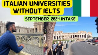 ITALIAN UNIVERSITIES WITHOUT IELTS🇮🇹STUDY IN ITALY 20242025 INTAKEstudyinitaly eurodreams [upl. by Ipoillak]