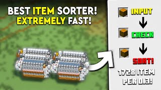 Minecraft FASTEST Item Sorter Tutorial  1728 Per03s  Easy [upl. by Cockburn]