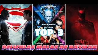 TOP 3 PELÍCULAS DE BATMAN QUE ARRUINARON AL HEROE MAS OSCURO batman batmanyrobin [upl. by Ymmas366]