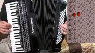 Accordion tutorial quotSous le Ciel de Parisquot played very slowly by request [upl. by Lody246]