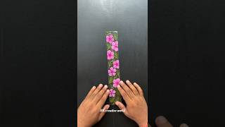 How to Make Beautiful Bookmark With Flowers shorts ytshorts flowers hkcreativeworld [upl. by Faruq320]