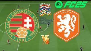 HUNGARY VS NETHERLANDS  UEFA Nations League 2024  Full Match All Goals  FC 25 Gameplay [upl. by O'Neill]