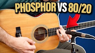 Phosphor Bronze vs 8020 Bronze Acoustic Guitar String Comparison [upl. by Nevil37]