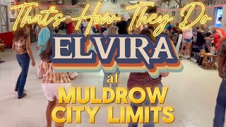 Elvira Line Dance at Muldrow City Limits [upl. by Nyladgam775]