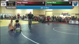 43 Men 126 Diego Valerio New Mexico vs Xavier Rico Arizona 4759360104 [upl. by Aidualk]