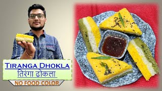 Tiranga Dhokla Recipe  Tricolor Rava Sandwich Dhokla  15 August Recipe [upl. by Keven305]