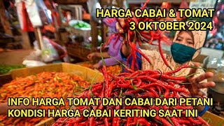 Info harga cabai dan tomat hari ini 3 Oktober 2024 [upl. by Enelam919]