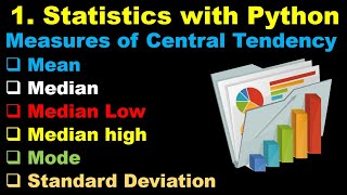 Statistics with Python  Machine Learning  Measures of Central Tendency  Mean  Median  Mode  P1 [upl. by Stargell]