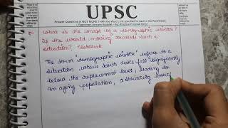 Ques55UPSC ANSWER writing series  Upsc mains IAS ANSWER WRITING ✍️ practice 2024 [upl. by Irovi]