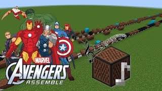 Minecraft The Avengers Assemble Theme with Note Blocks [upl. by Ecnerrat]