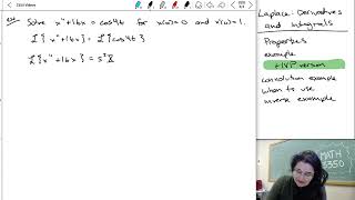 141 Laplace derivatives  properties and example [upl. by Derfiniw410]