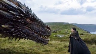 Jon conoce a Drogon  Juego de Tronos 7x05 Español HD [upl. by Raleigh]