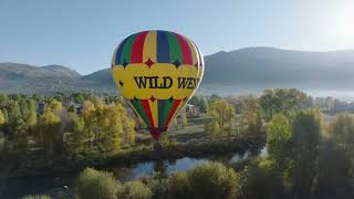 Amazing Fall Hot Air Balloon Flight  Steamboat Springs Colorado [upl. by Nuahsed242]