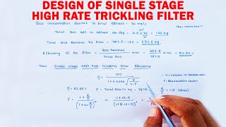 Design of single stage High rate trickling filter  Waste Water Engineering  double stage filter [upl. by Friedland]