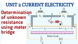 Determination of unknown resistance using meter bridge  Unit 2 Current Electricity  12 Physics [upl. by Aivatra]