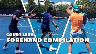 Slow Motion ATP Forehand Compilation  Court Level 4K 60FPS [upl. by Inoue]