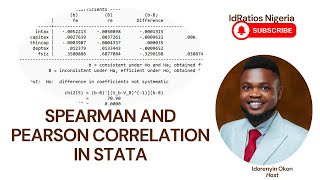 Spearman and Pearson Correlation in STATA [upl. by Hubbard215]