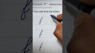 Trace and write the letter Lowercase F [upl. by Eletnahc522]