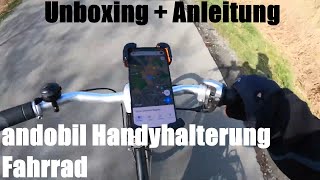 andobil Handyhalterung Fahrrad 2023 Voller Schutz Motorrad Smartphone Halter Unboxing amp Anleitung [upl. by Mellie]