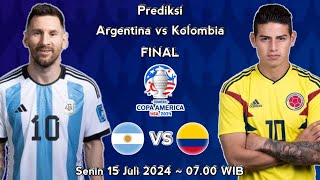 Prediksi Argentina vs Kolombia Final Copa Amarica 2024  Head To Head Dan Prediksi Skor [upl. by Elder]