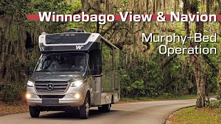 Winnebago View amp Navion 24T Murphy Bed Operation  LichtsinnRVcom [upl. by Sidoma629]