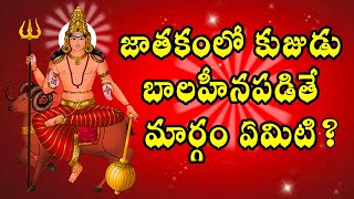 జాతకంలో కుజుడు బలహీన పడితే ఏమిటి మార్గం astrology rmpshetty astrogempak [upl. by Albers]