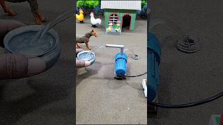 Diy mini tractor making mini motor water pump project horse videos  316 [upl. by Arihk978]