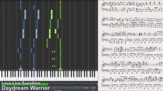 【ピアノ】Daydream Warrior  Aqours Synthesia Piano Tutorial【ラブライブ！サンシャイン！！】 [upl. by Ahsok]