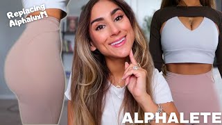 Alphalete NEW Softest Leggings EVER Aura Collection Haul amp Try On [upl. by Ahcsropal]