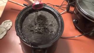 Rebatching Crockpot HP Soap into Activated Charcoal Soap [upl. by Petigny]